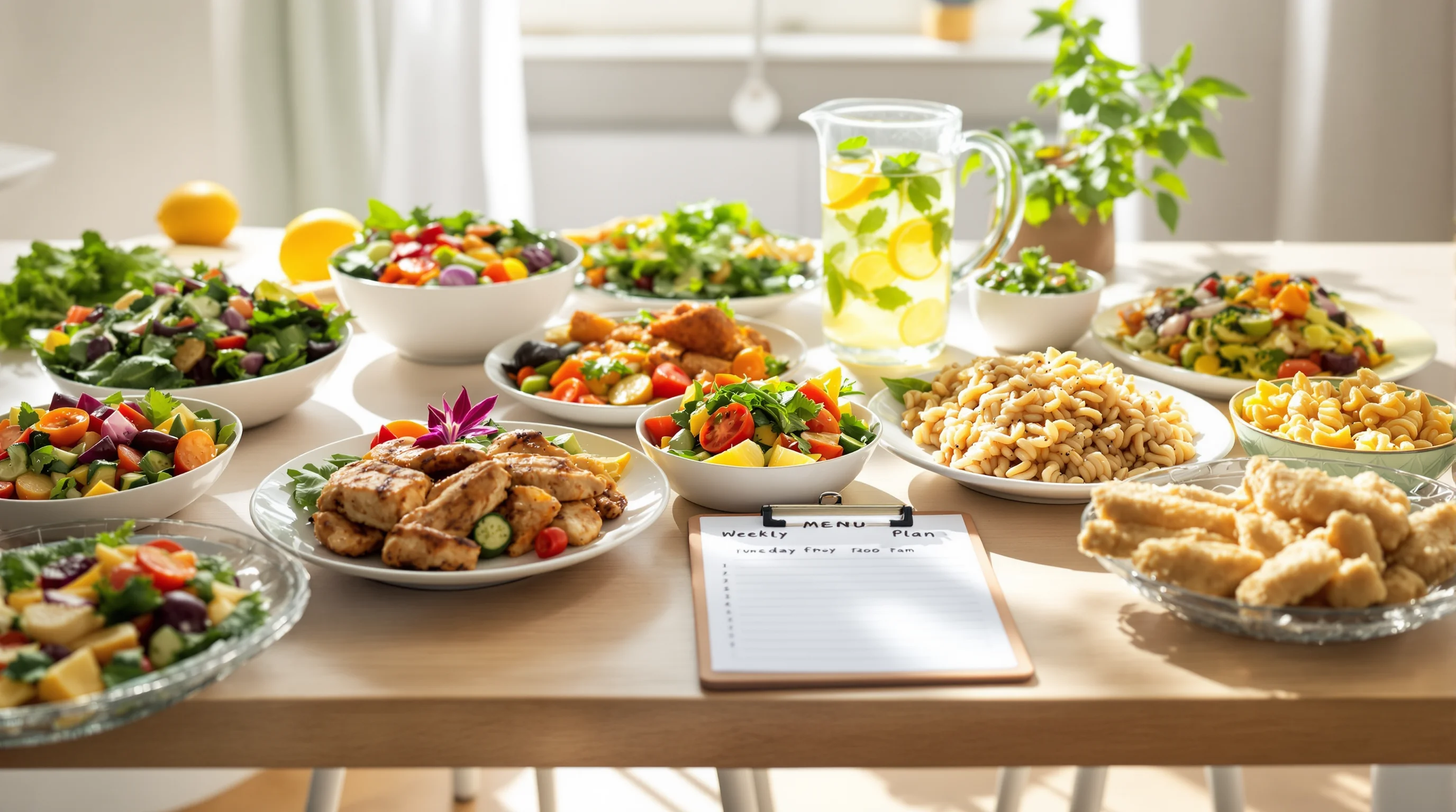 Menú saludable semanal: 7 ideas prácticas para organizar tu alimentación familiar