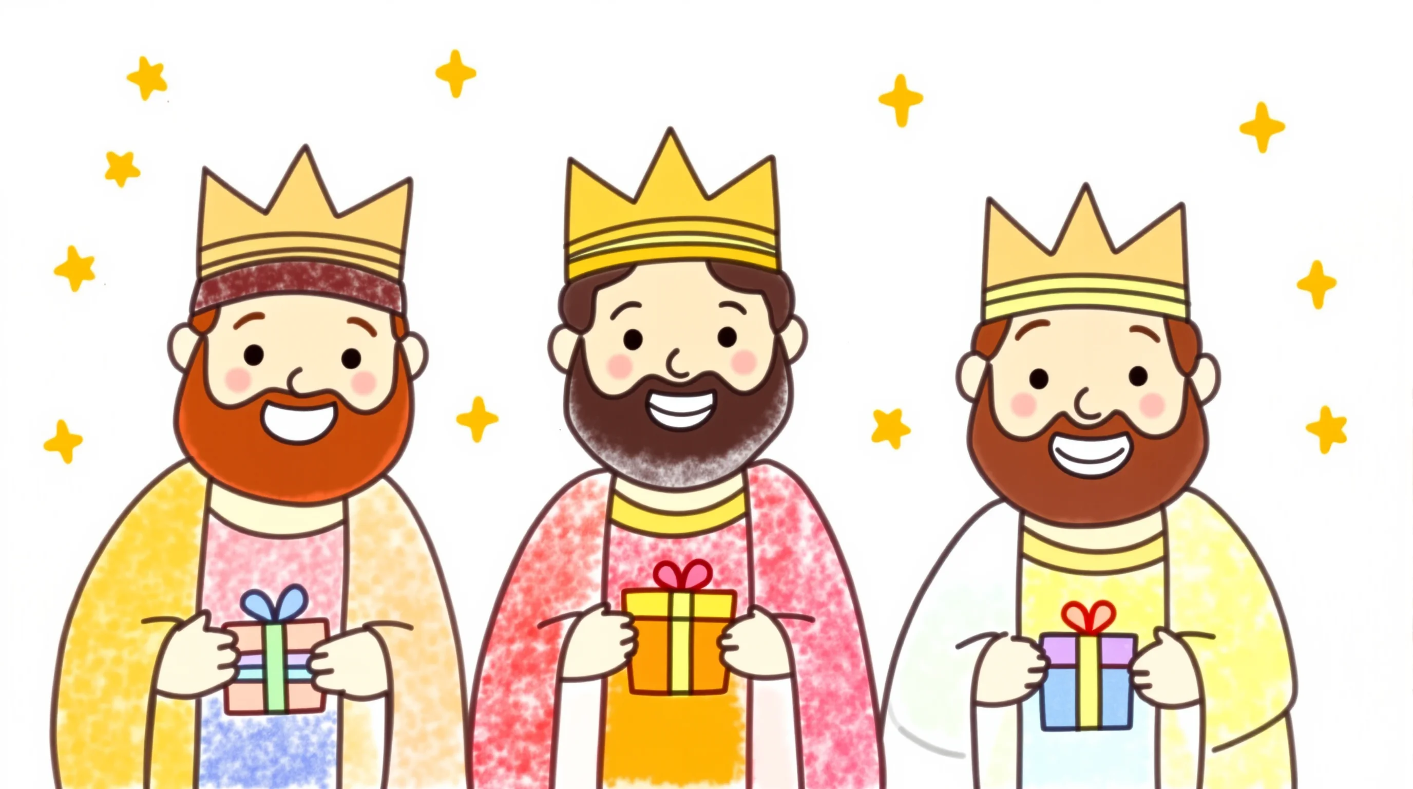 Reyes Magos dibujo: el método fácil para crear ilustraciones infantiles atractivas